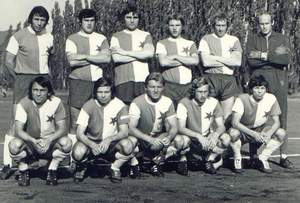 Mužstvo Slavie v Neštěmicích 1974